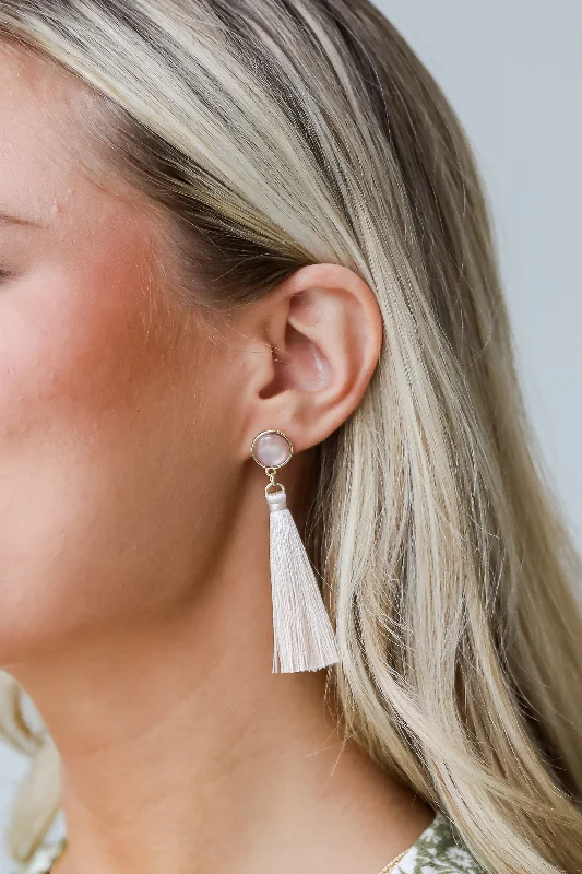 Elegant women's earrings -FINAL SALE - Claudia Gold Tassel Earrings