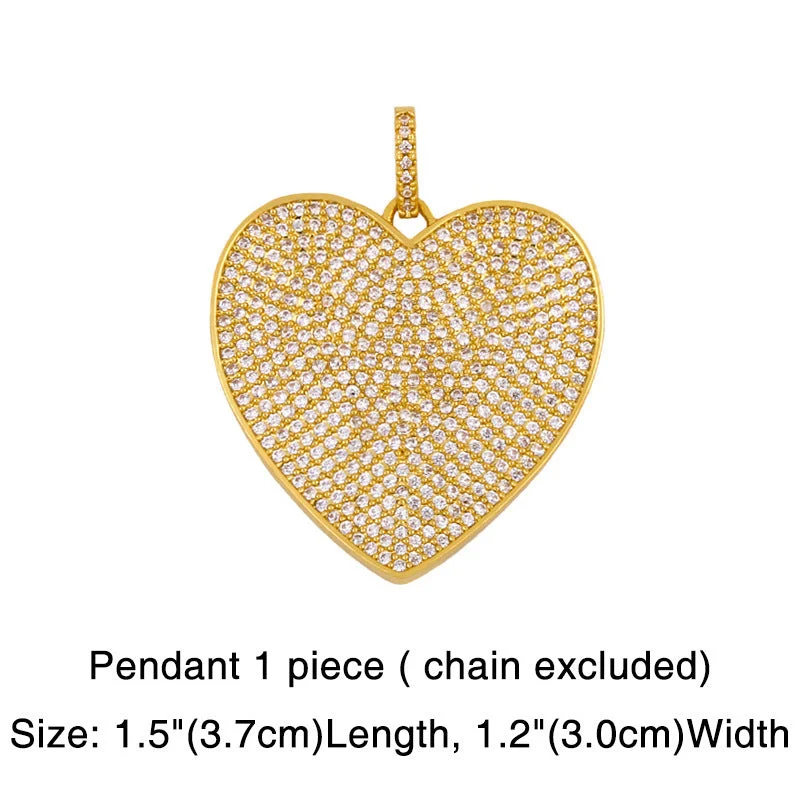 Peach heart pendant