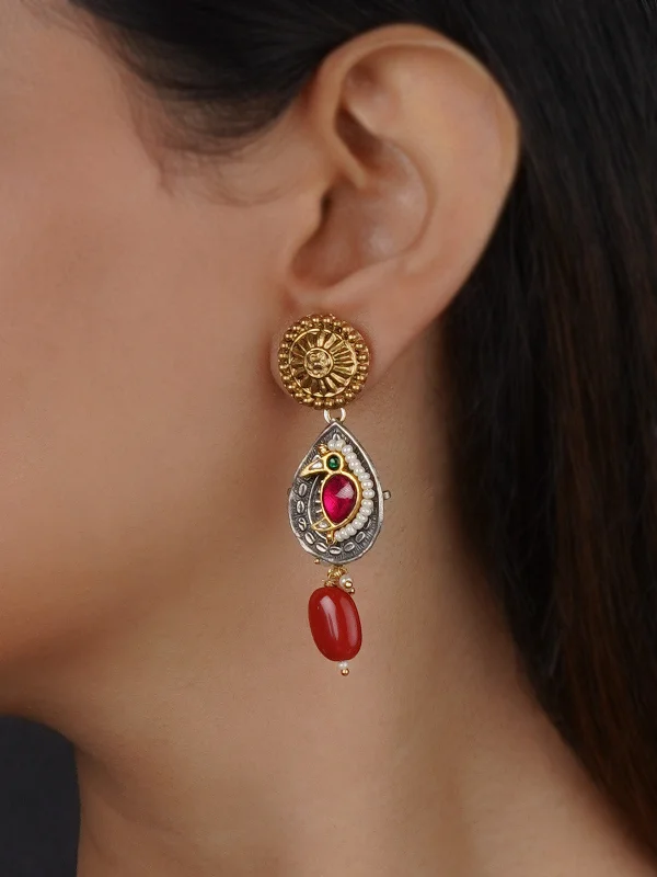 Evening wear earrings for women -Multicolor Tribal Earrings - EK-SFEAR415M