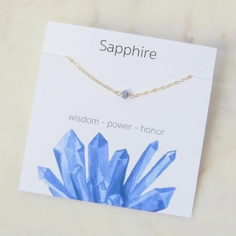 Sapphire|Pure Necklace without Card