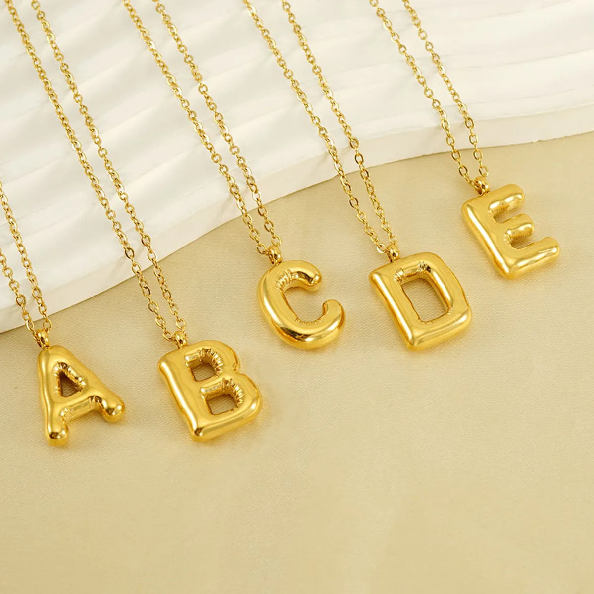 Women’s handmade necklaces-Casual Cute Letter Stainless Steel Plating Pendant Necklace