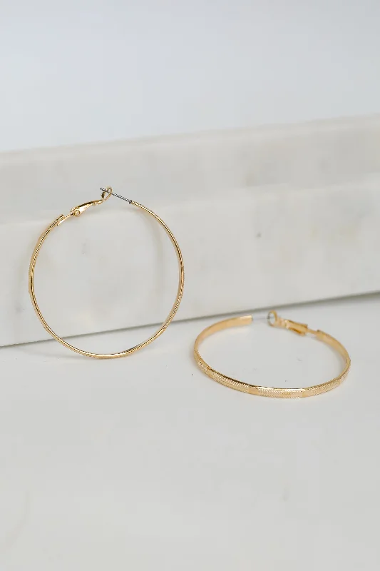 Multi-color earrings for women -Callie Gold Hoop Earrings