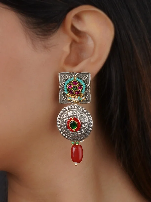 Bell earrings for women -Multicolor Tribal Earrings - EK-SFEAR379M