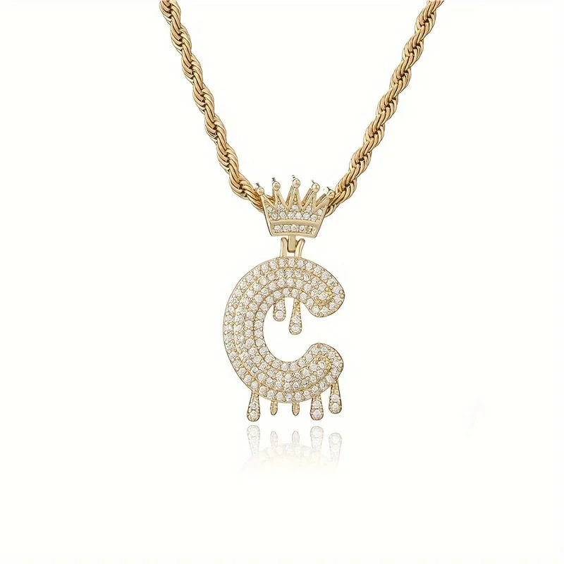 Gold|C Pendant without Chain