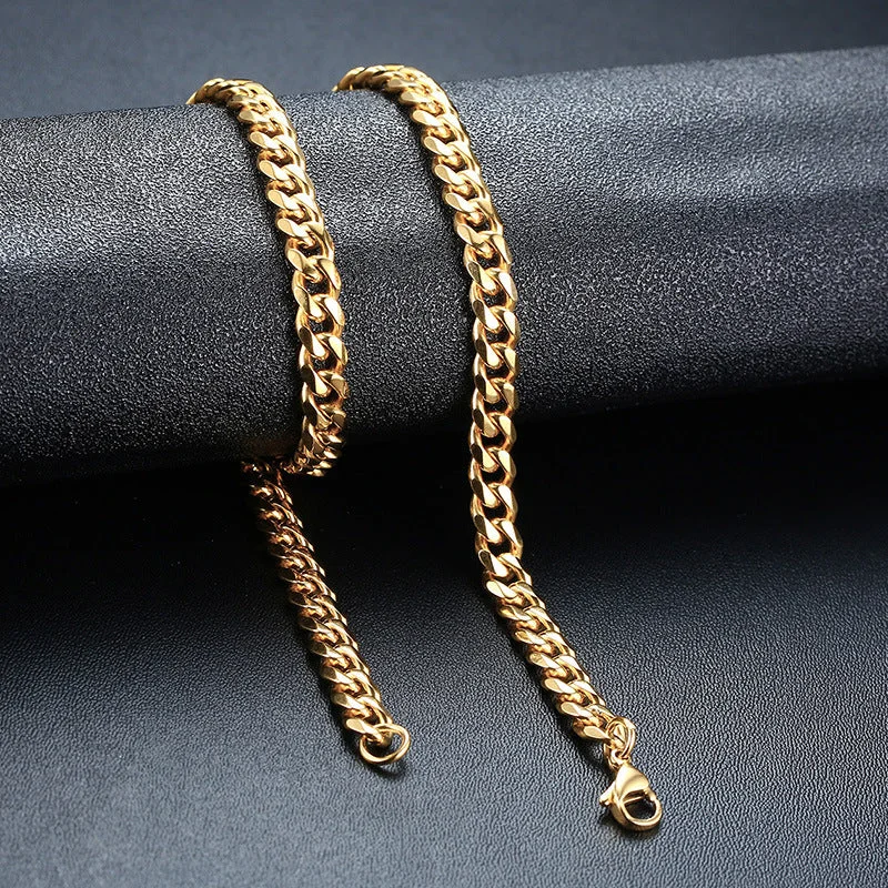 Model Matching Twin Chain 45cm Gold