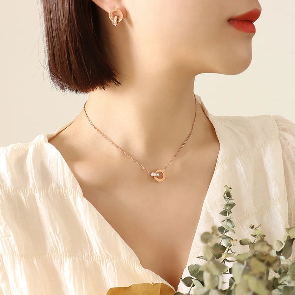 P150-rose Necklace-40 + 5cm