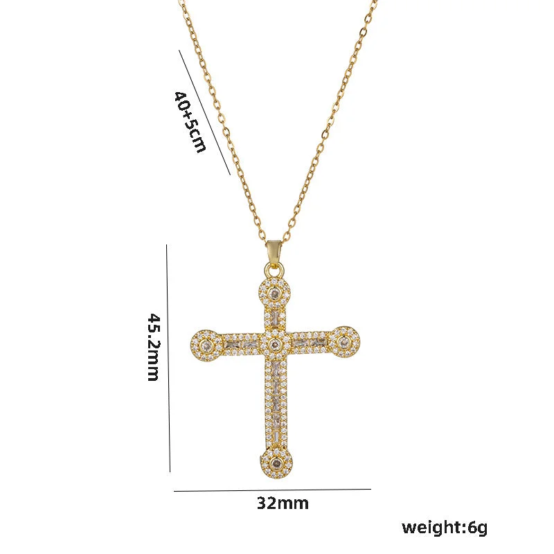 8941 White Zirconia Cross