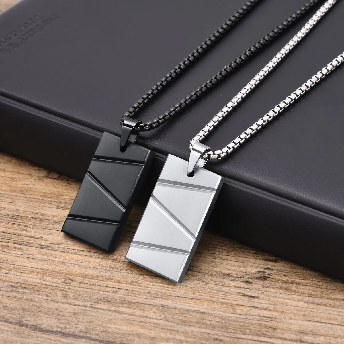 Women’s statement chain necklaces-Simple Style Streetwear Geometric Solid Color 304 Stainless Steel Plating Men'S