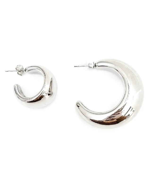 Glossy women's earrings -Enoch Silver Earrings || Choose Size