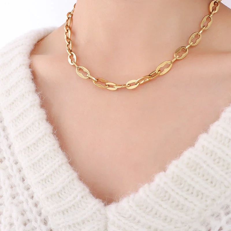 P1160- Gold necklace 40+5cm