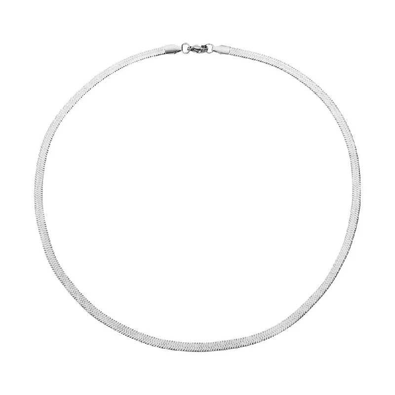 Single layer necklace - silver -40cm