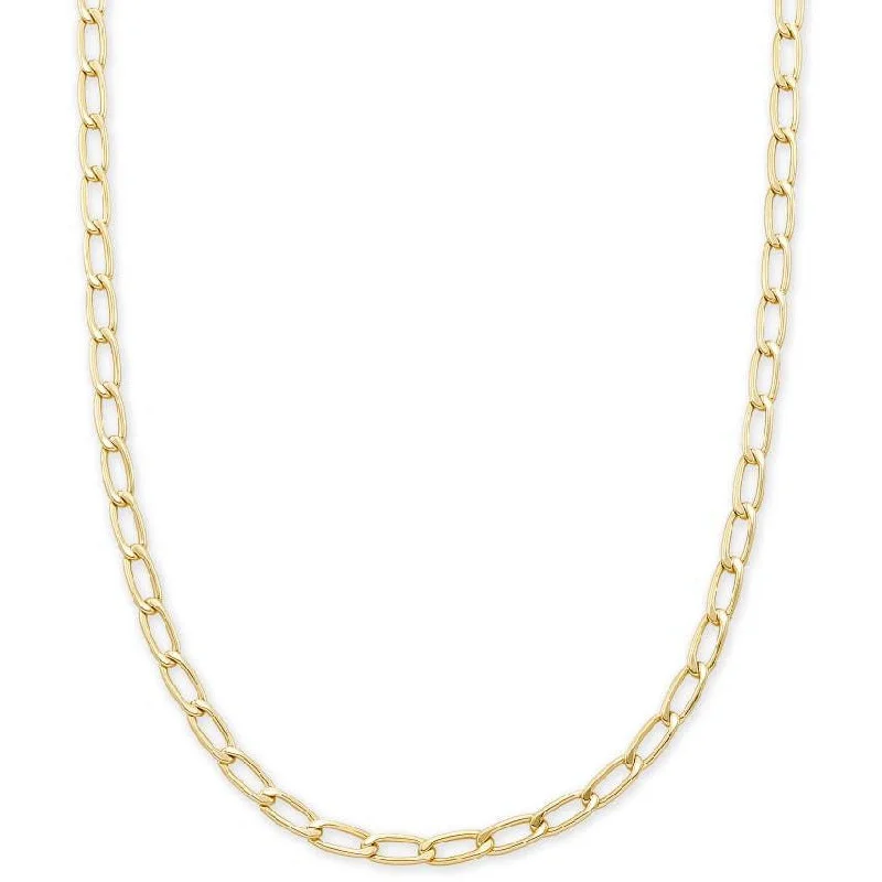 Women’s long necklaces-Kendra Scott Merrick Chain Necklace in Gold Metal