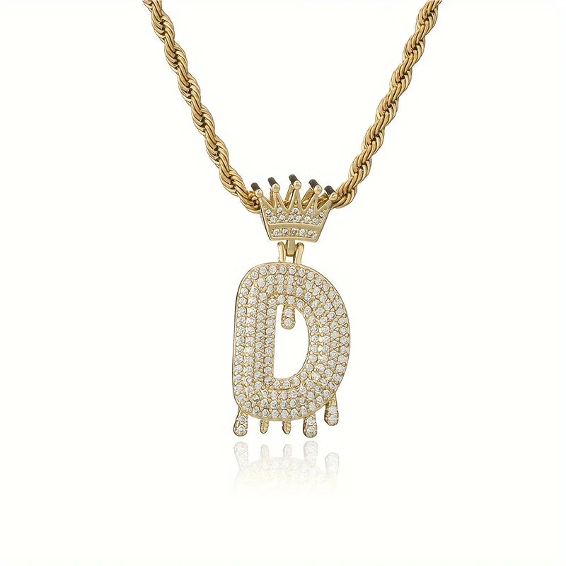 Gold|D Pendant without Chain