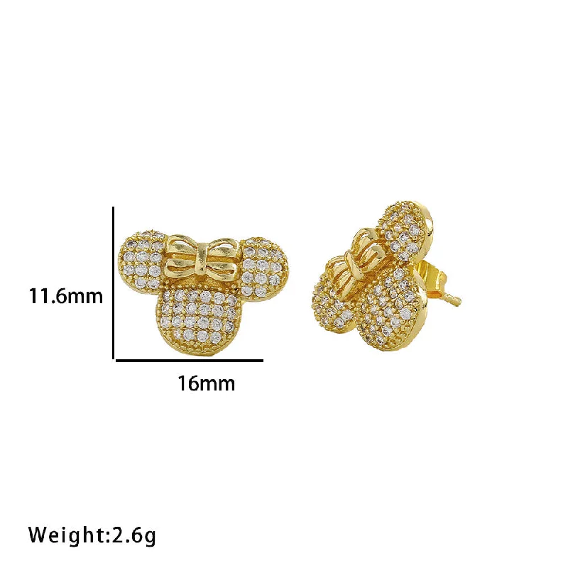 8967 Mickey Earrings Gold