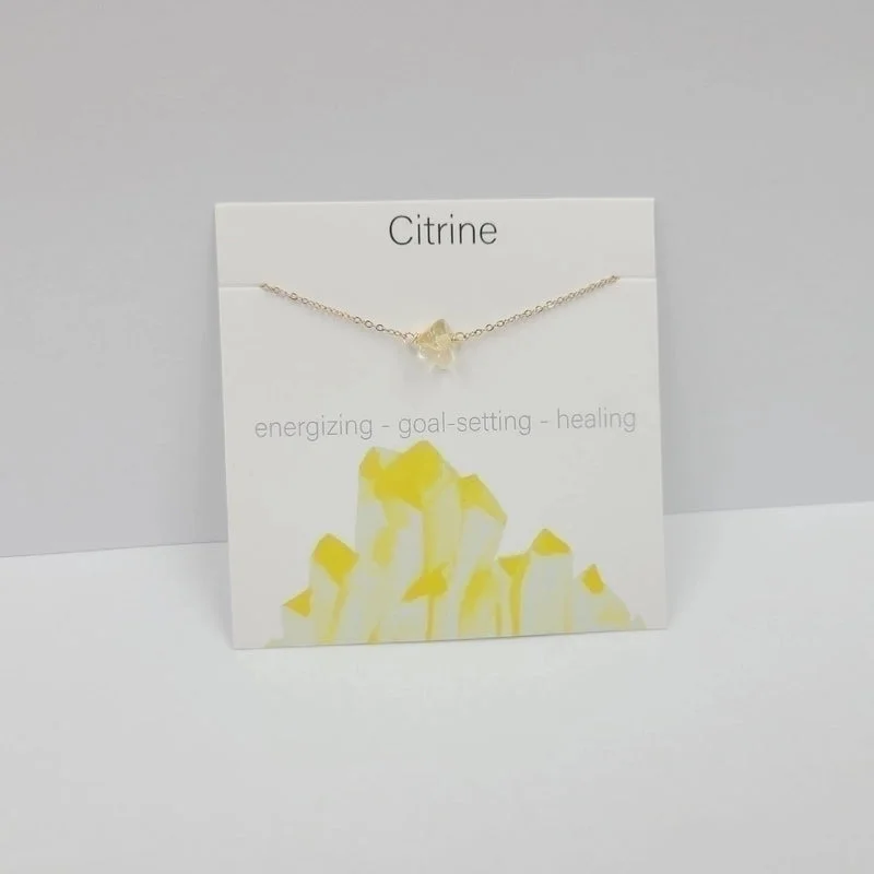 Citrine|Pure Necklace without Card