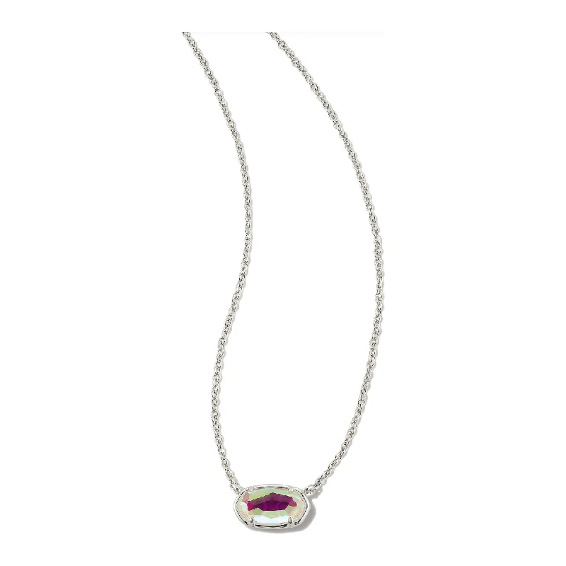 Women’s pearl choker necklaces-Kendra Scott Silver Grayson Necklace in Dichroic Glass