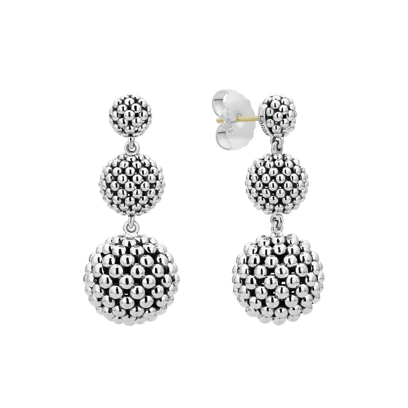 Pair of women's earrings -Signature Caviar Caviar Drop Earrings