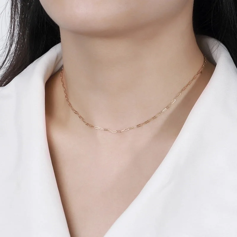 Women’s trendy choker necklaces-Simple Style Geometric Sterling Silver Plating 14k Gold Plated Necklace