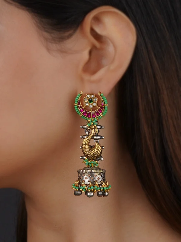 Women's earrings for autumn winter -Multicolor Tribal Earrings - EK-SFEAR399M