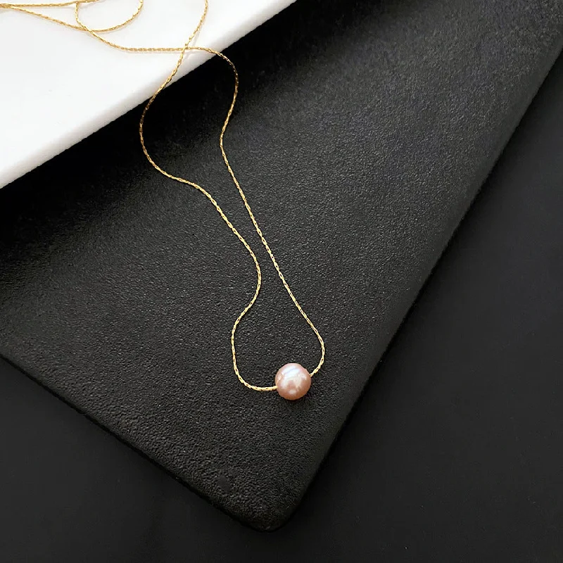 Pink Small Pearl Necklace