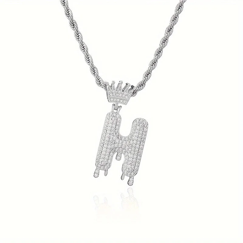 Silver|H Pendant without Chain