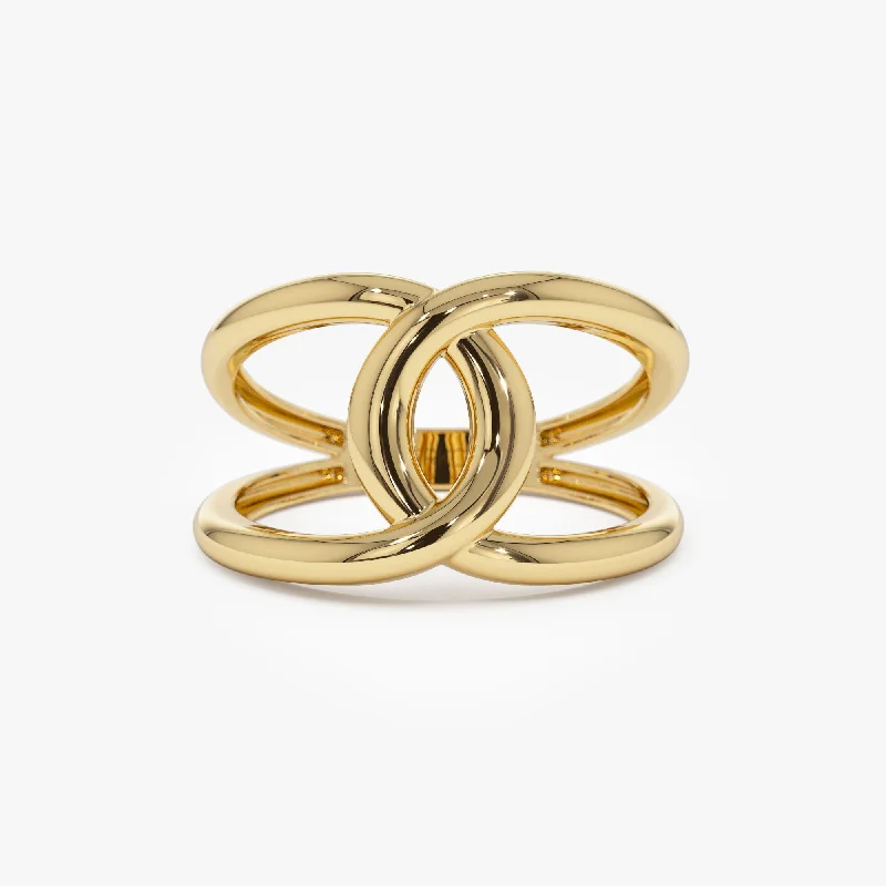 Women’s floral rings-14k Gold Infinity Knot Ring