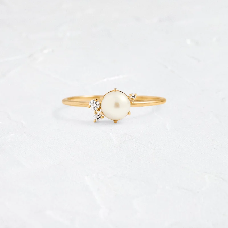 Women’s simple rings-Pearl Flurry Ring