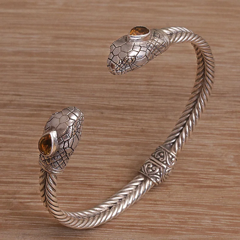 Women's unique bangles -Snake Siblings Cuff Bracelet