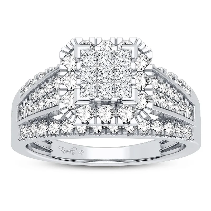 Engagement rings with vintage design for women -10K 1.00CT DIAMOND RING