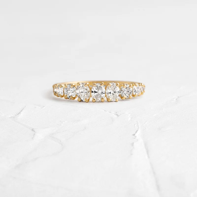 Women’s engagement rings with side stones-Perspective Band