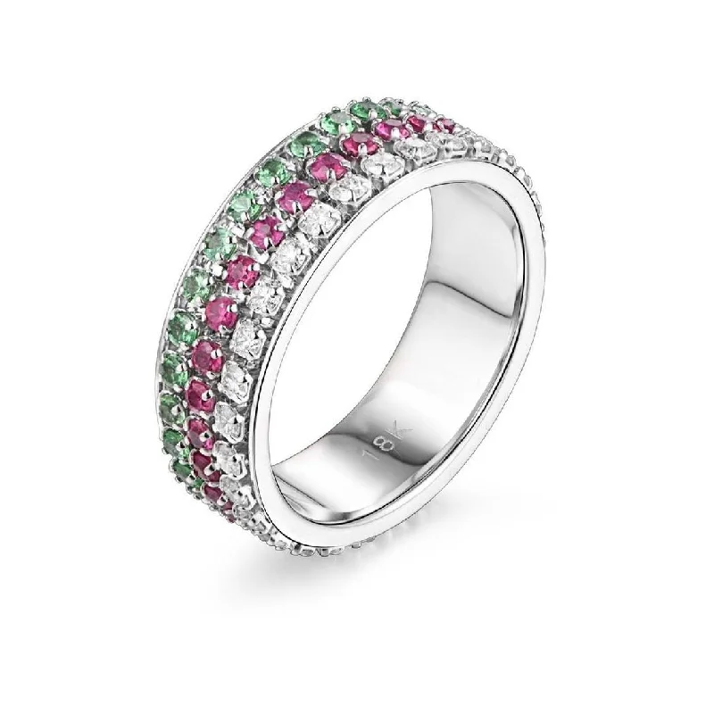 Women’s floral engagement rings-Christmas Spin Ring