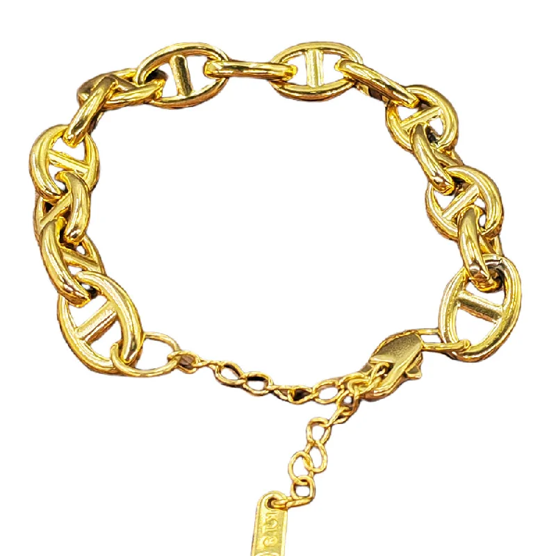 10mm Gold Bracelet 18 5cm