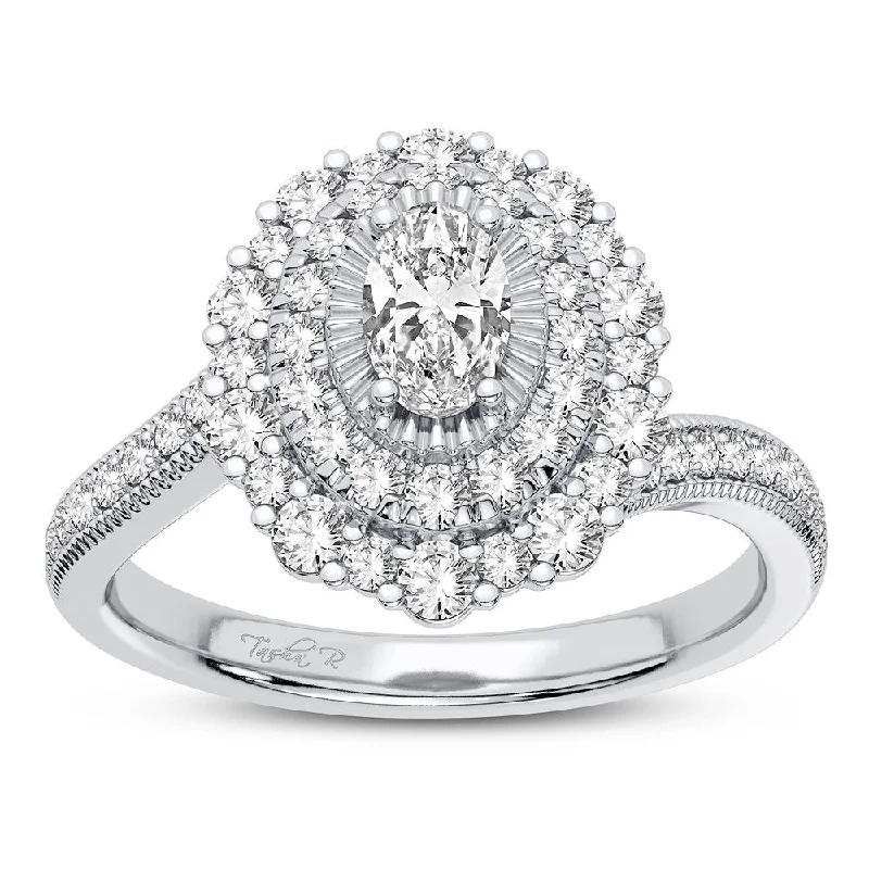 Diamond engagement rings for women -14K 0.90CT Diamond Ring