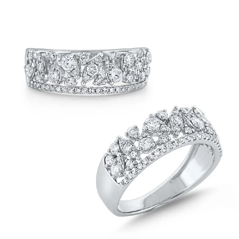 Elegant engagement rings for women -Diamond Cascade Band Set in 14 Kt. Gold