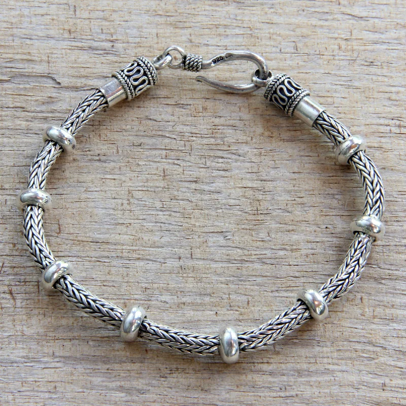 Women’s vintage-style bangles -Dragon Valor Sterling Silver Bracelet