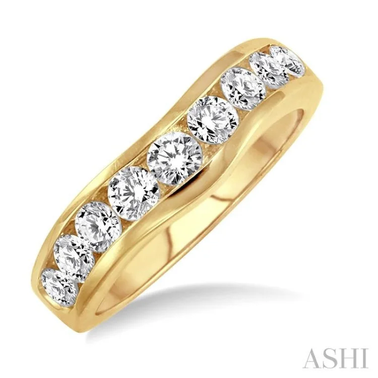 Engagement rings for women with oval center stone -1.00 ctw Round Cut Diamond Matching Wedding Band in 14K Yellow Gold