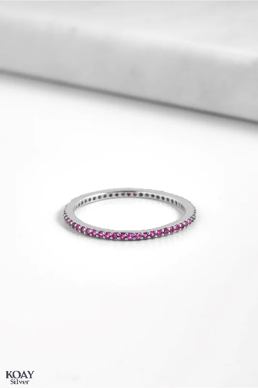 Women’s bold rings-Zircon (080-Hot Pink)