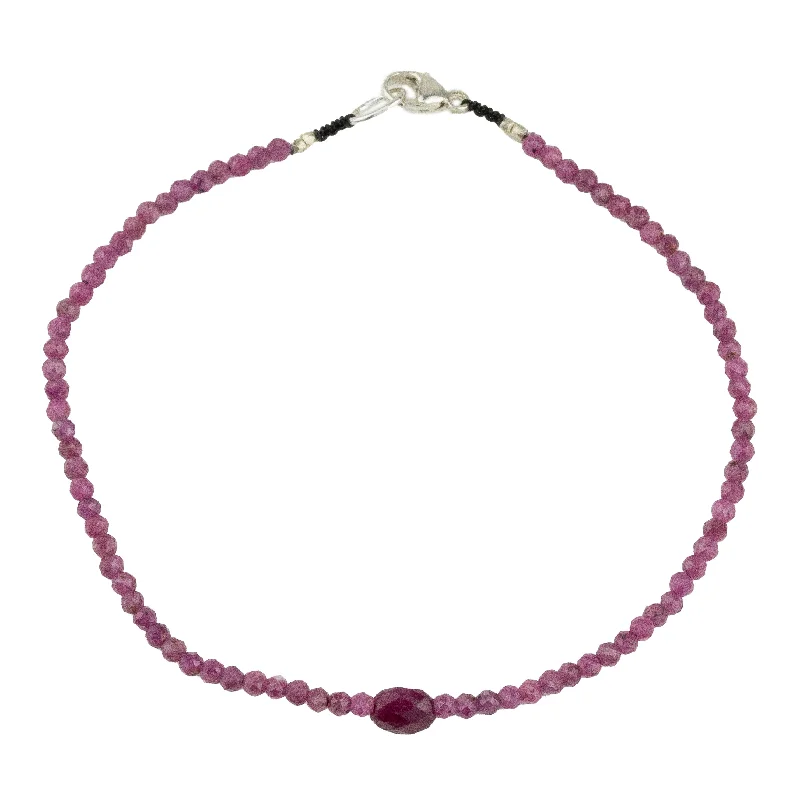 Women's bangles with pendants -Ruby Bracelet