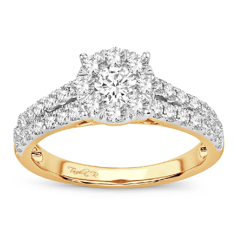 Vintage style engagement rings for women -14K 1.00CT Diamond ring