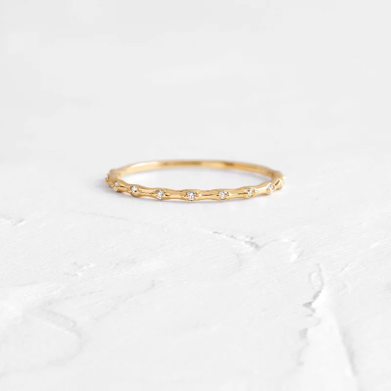 Women’s rose gold rings-Upon a Star Band