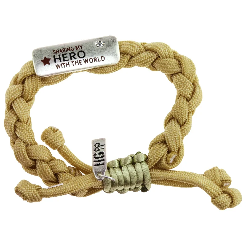 Affordable women's bracelets -Sharing My Hero With The World Paracord Bracelet