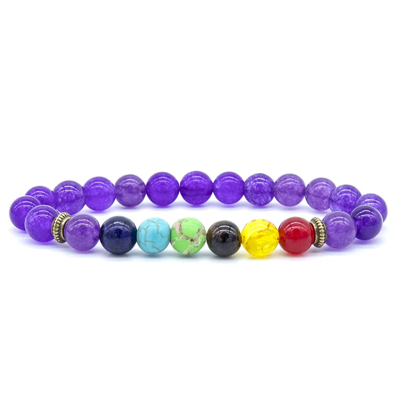 Purple Chalcedony Colorful Bracelet