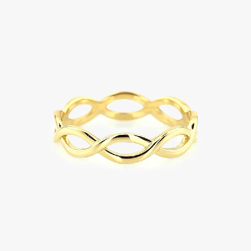 Women’s moonstone rings-14k Gold Infinity Band