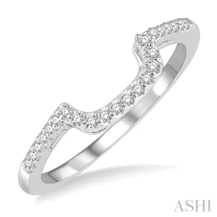 Stunning engagement rings for women -1/8 ctw Round Cut Diamond Wedding Band in 14K White Gold