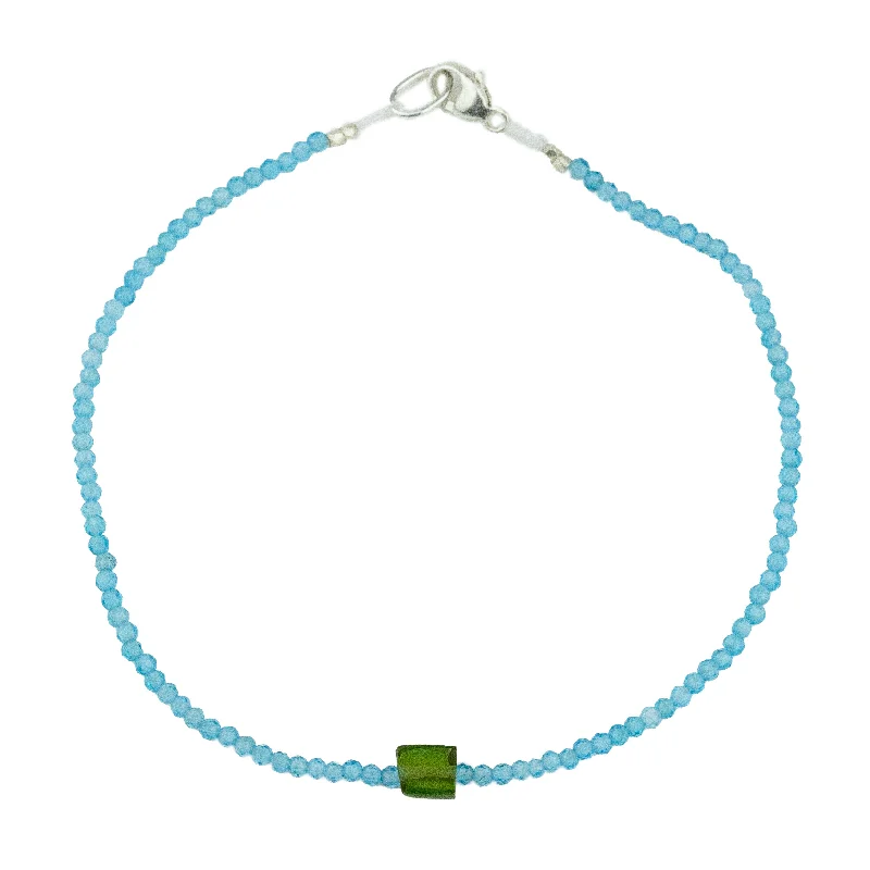 Women's bracelet gifts -Apatite + Tourmaline Bracelet