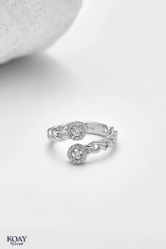 Women’s diamond cocktail rings-Zircon Gourmet Ring (02)