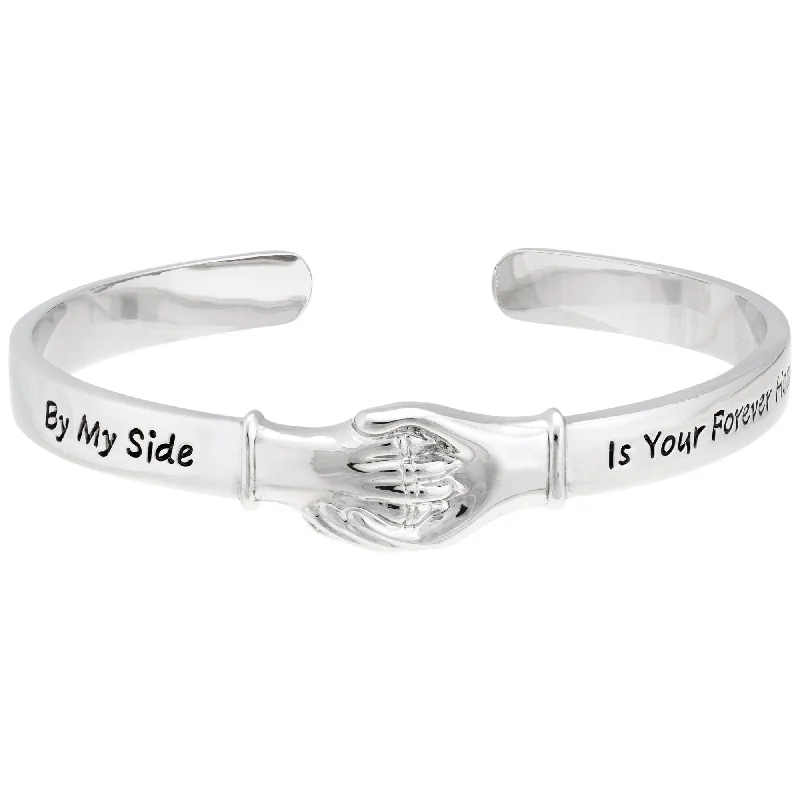 Women's silver and gold bracelets -Your Forever Home Cuff Bracelet