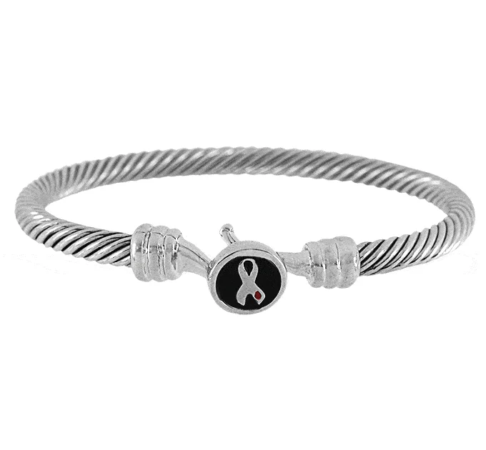 Bohemian style women's bracelets -Diabetes Awareness Hook Bangle Bracelet!