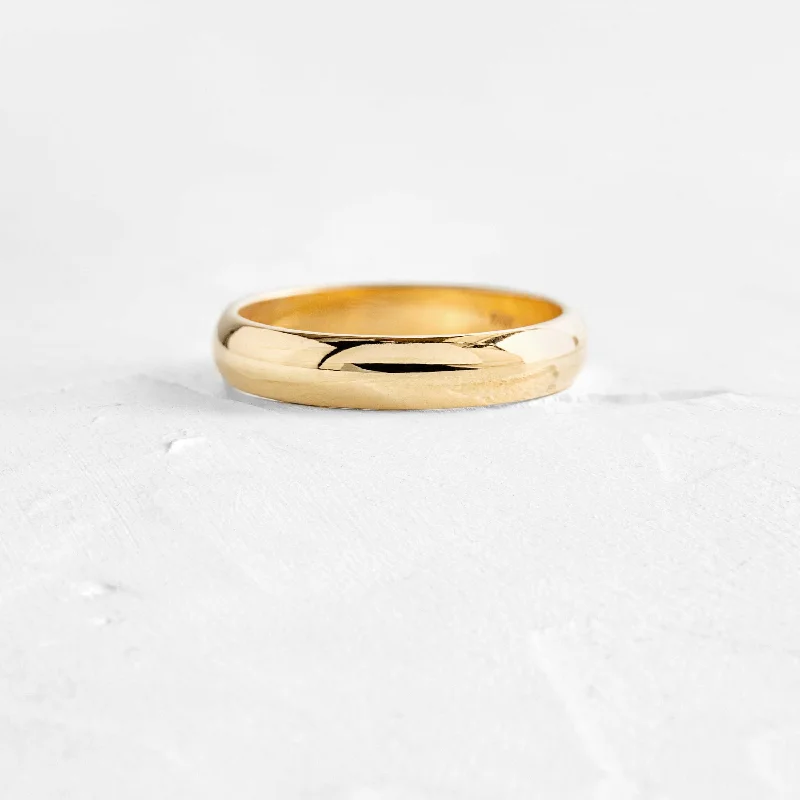 Women’s anniversary rings-Half Round Band