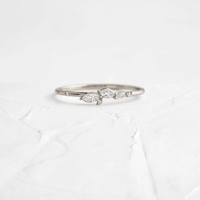 Women’s sterling silver rings-Ensemble Band - In Stock